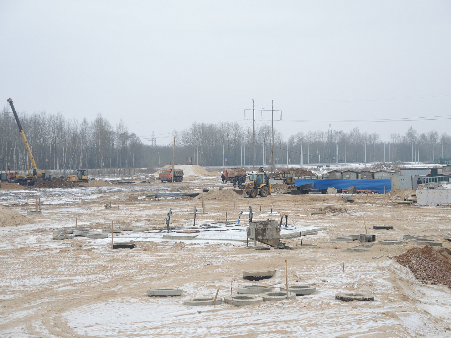 Фрагменты монтажа водозабора в технопарке ОЭЗ Моглино